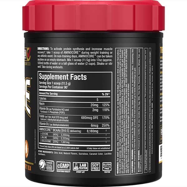 Allmax Aminocore: BCAA Supplement Powder Sweet Tea 90 Servings