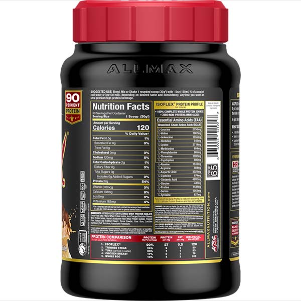 Allmax Isoflex: 100% Pure Whey Protein Isolate Powder Chocolate Peanut Butter 2lbs