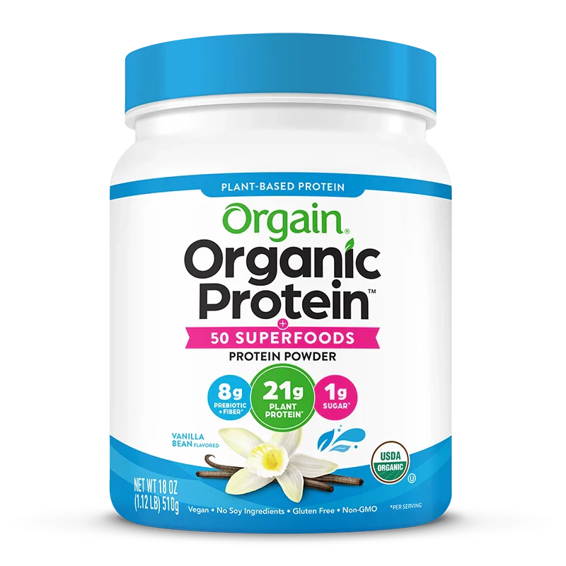 Orgain Organic Protein & Superfoods Plant Based Protein Powder Vanilla Bean 510 Grams