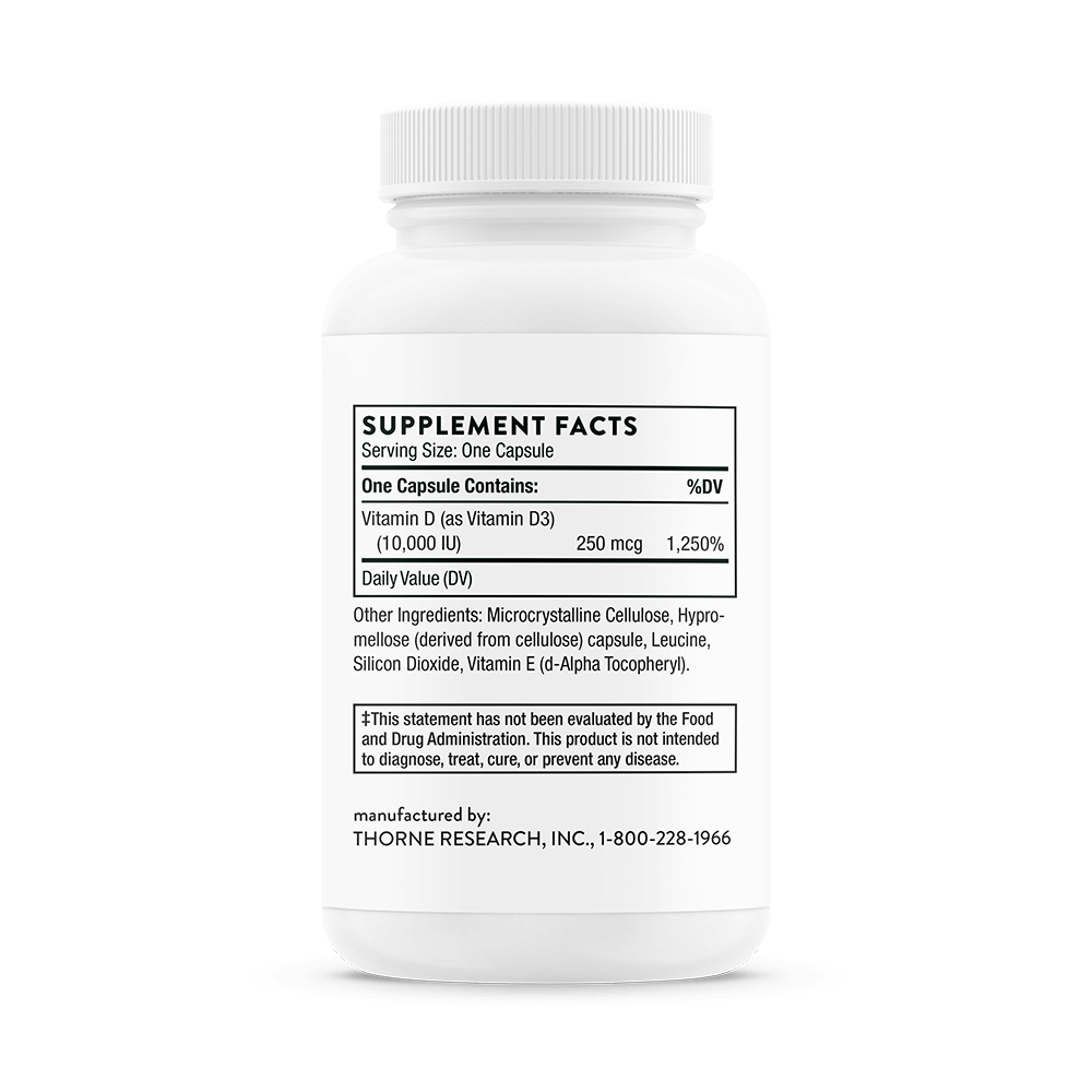 THORNE Vitamin D-10,00 60 Capsules
