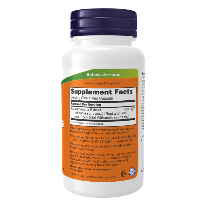 NOW Ashwagandha 450 mg 90 Capsules