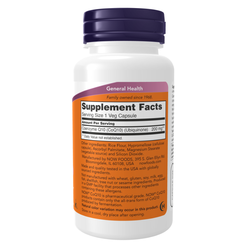 NOW CoQ10 200 mg 60 Capsules