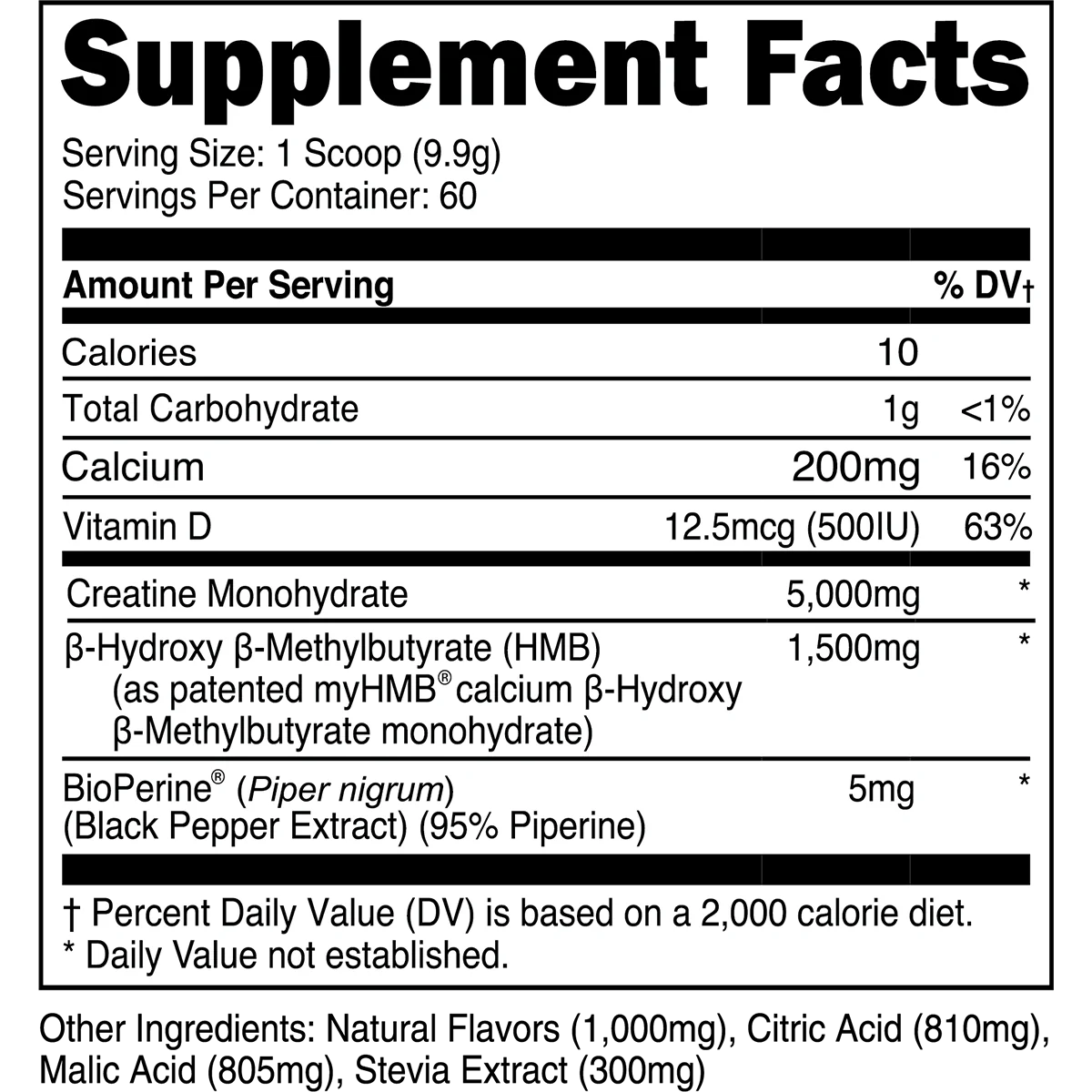 Transparent Labs Creatine HMB Blue Raspberry 60 Servings