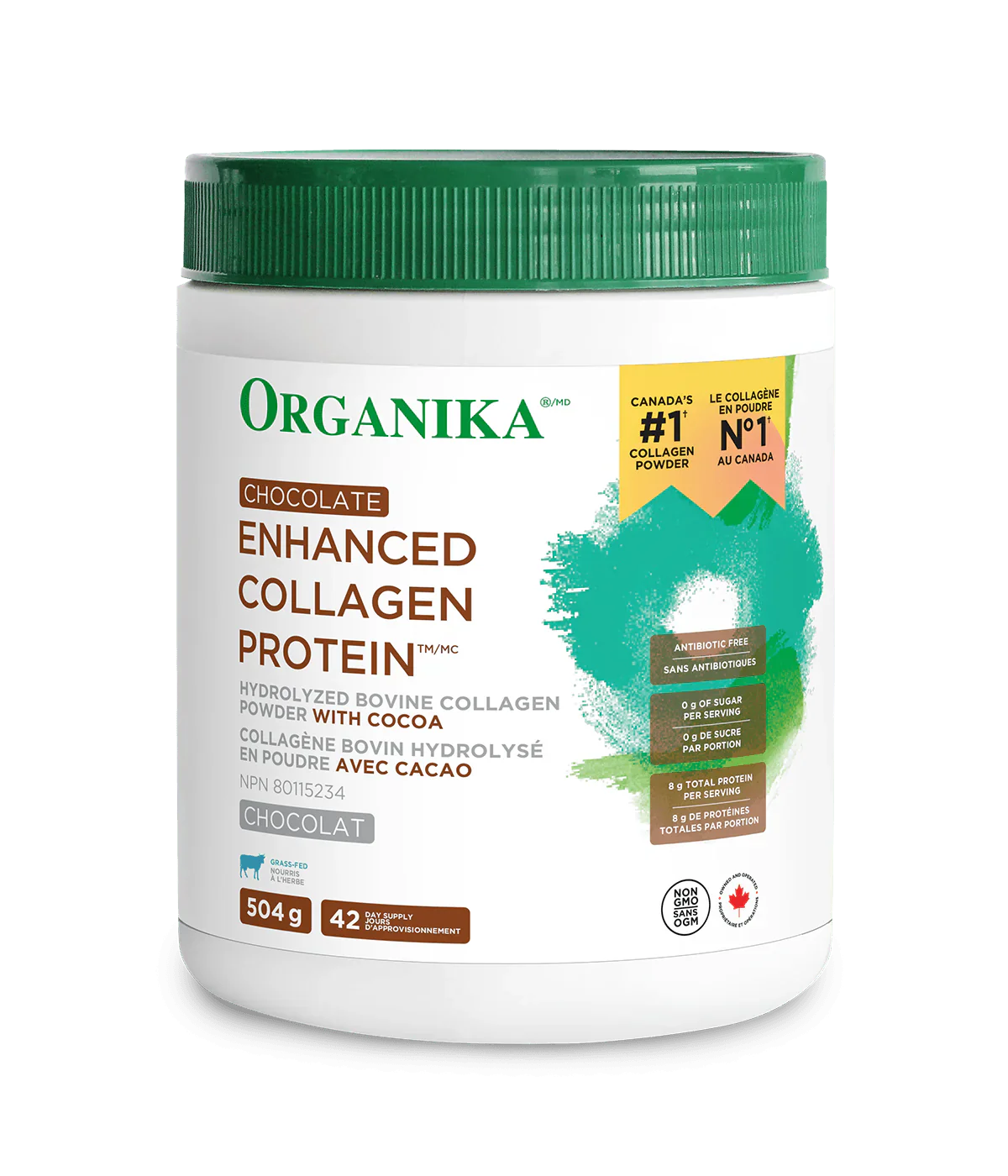 ORGANIKA Enhanced Collagen Chocolate 504 Grams