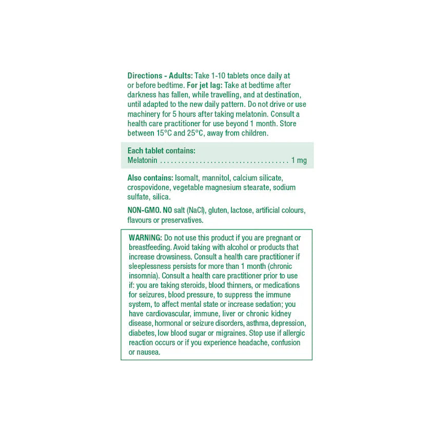 Jamieson Melatonin 1 mg Fast Dissolving 60 Sublingual Tablets