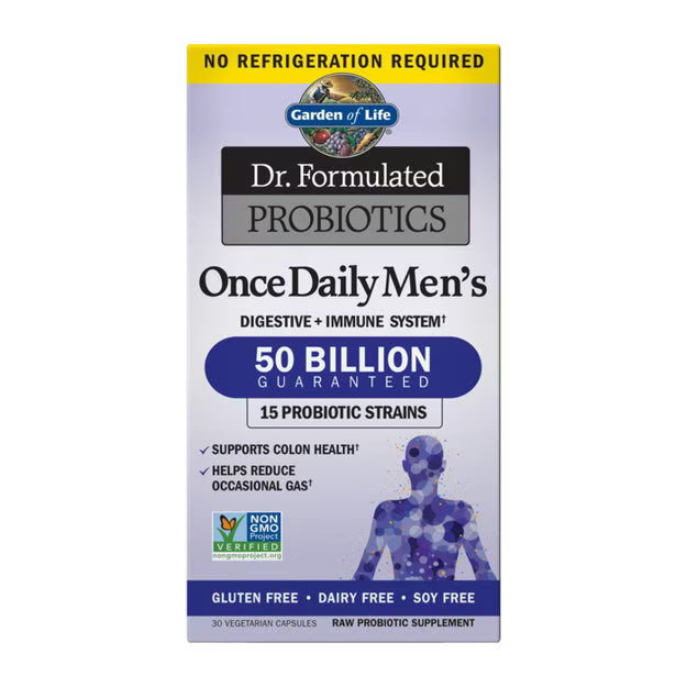 Garden of Life Dr. Formulated Probiotics Once Daily Men's 50 Billion Shelf-Stable 30 Capsules