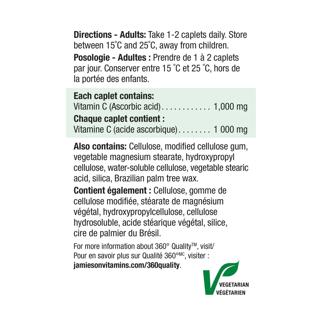 Jamieson Vitamin C 1000 mg 100 Capsules