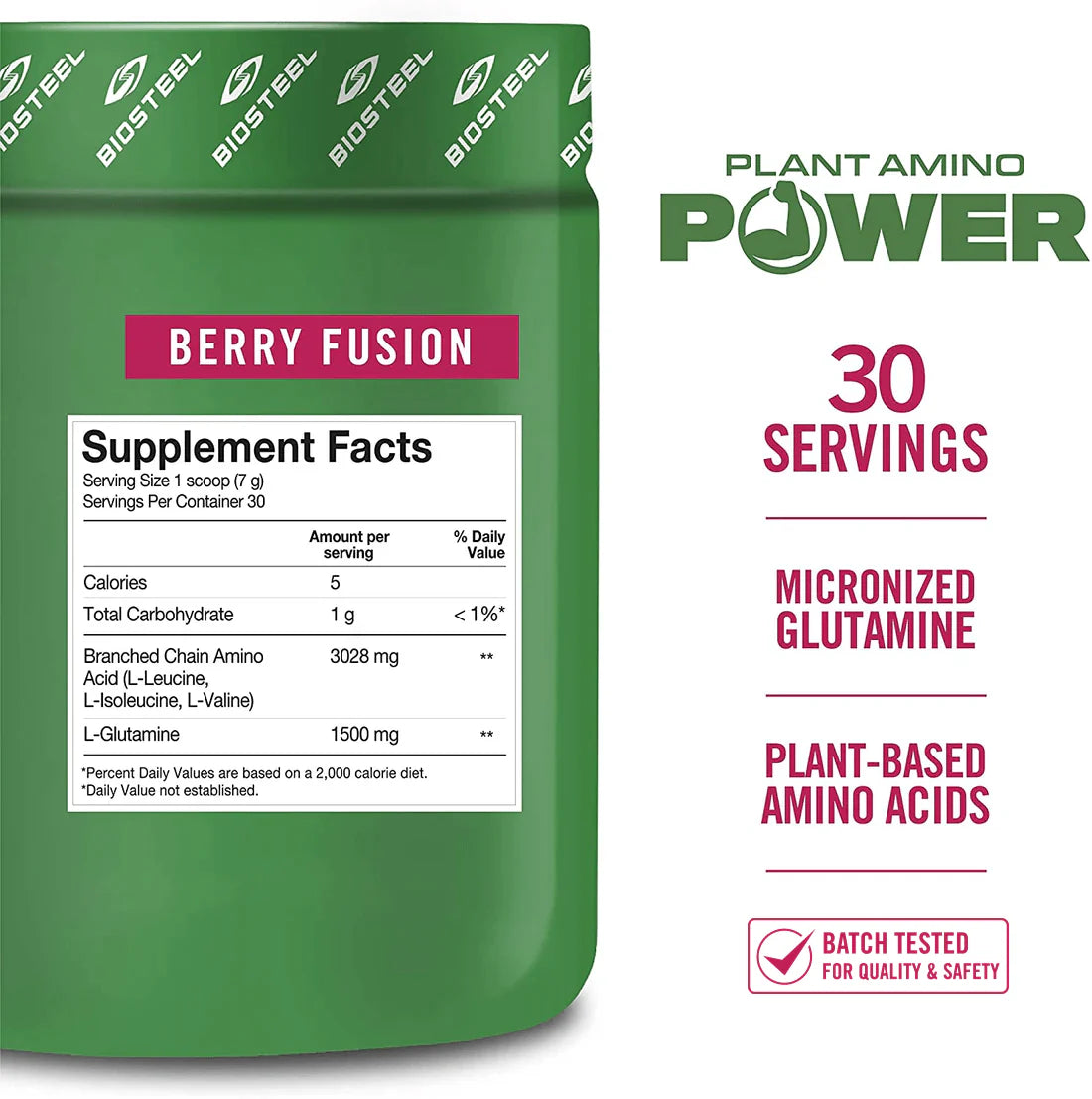 Biosteel Plant Amino Power BCAA+ Berry Fusion 30 Servings