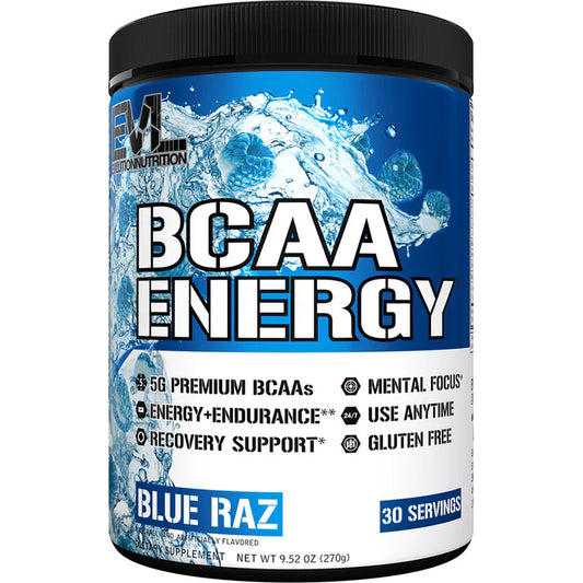 EVLution Nutrition BCAA Energy Blue Raz 30 Servings