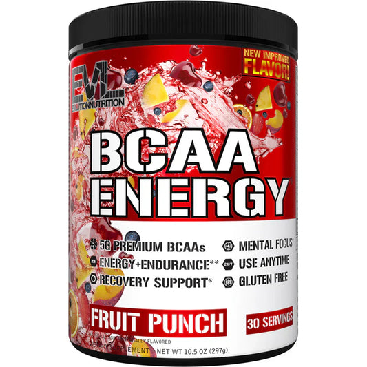 EVLution Nutrition BCAA Energy Fruit Punch 30 Servings