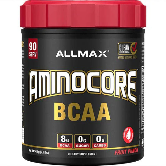 Allmax Aminocore: BCAA Supplement Powder Fruit Punch 90 Servings