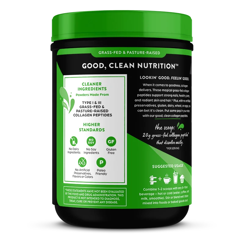 Orgain Grass Fed Pasture Raised Collagen Peptides Unflavoured 521 Grams