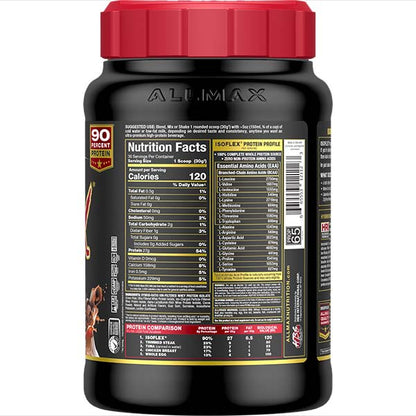 Allmax Isoflex: 100% Pure Whey Protein Isolate Powder Chocolate 2lbs