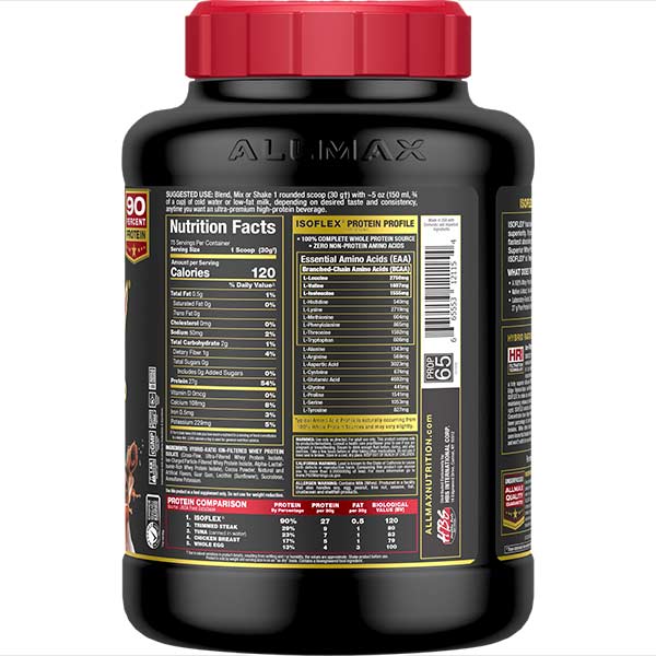 Allmax Isoflex: 100% Pure Whey Protein Isolate Powder Chocolate 5lbs