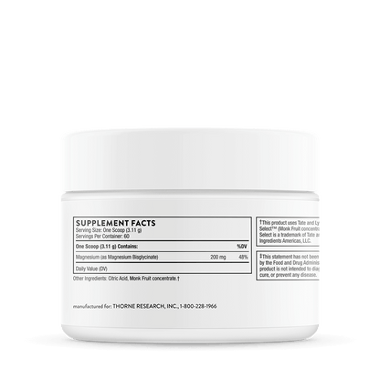 THORNE Magnesium Bisglycinate 60 Scoops