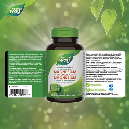 Nature's Way Magnesium Glycinate Plus 120 Tablets