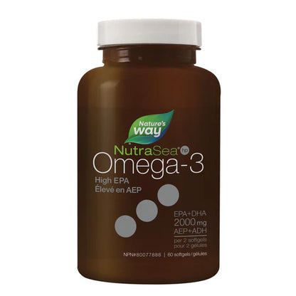 Nature's Way NutraSea HP Omega-3 Liquid Gels Fresh Mint 60 Softgels