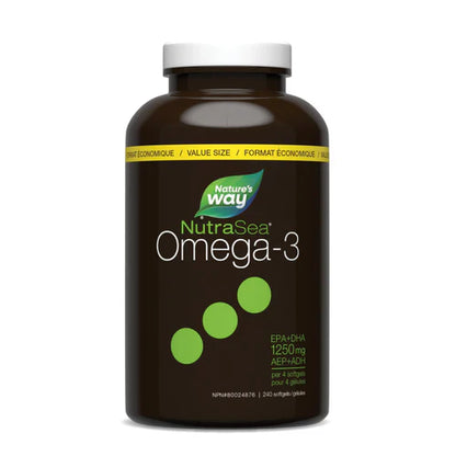 Nature's Way NutraSea Omega-3 Liquid Gels Lemon 240 Softgels