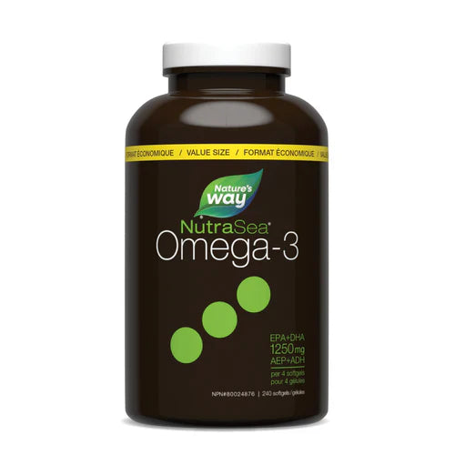 Nature's Way NutraSea Omega-3 Liquid Gels Lemon 240 Softgels
