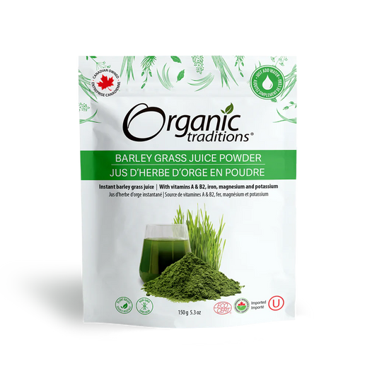 Organic Traditions Organic Barley Grass Juice Powder 150 Grams