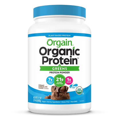 Orgain Organic Protein & Greens Plant Based Protein Powder Creamy Chocolate Fudge 882 Grams
