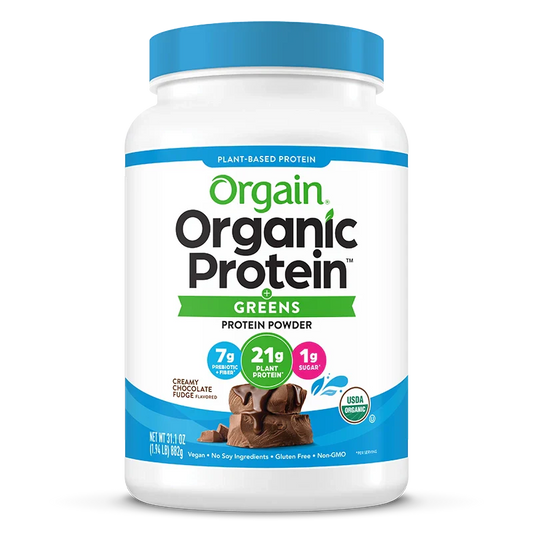 Orgain Organic Protein & Greens Plant Based Protein Powder Creamy Chocolate Fudge 882 Grams