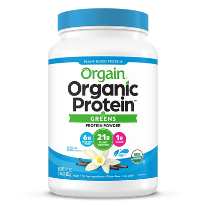 Orgain Organic Protein & Greens Plant Based Protein Powder Vanilla Bean 882 Grams