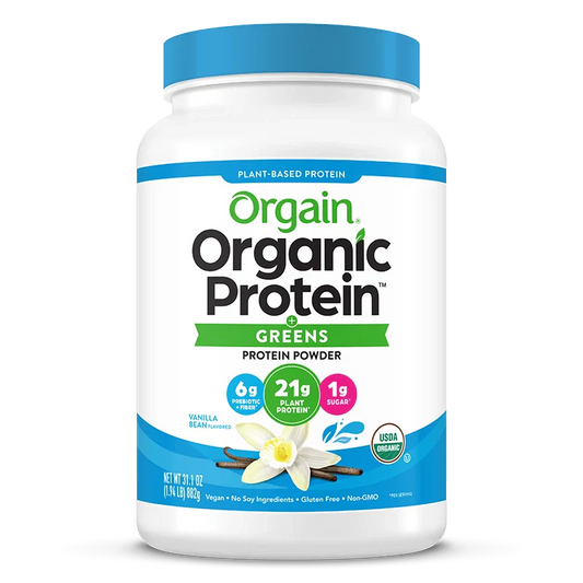 Orgain Organic Protein & Greens Plant Based Protein Powder Vanilla Bean 882 Grams