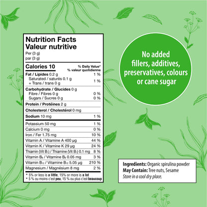 Organic Traditions Organic Spirulina Powder 150 Grams