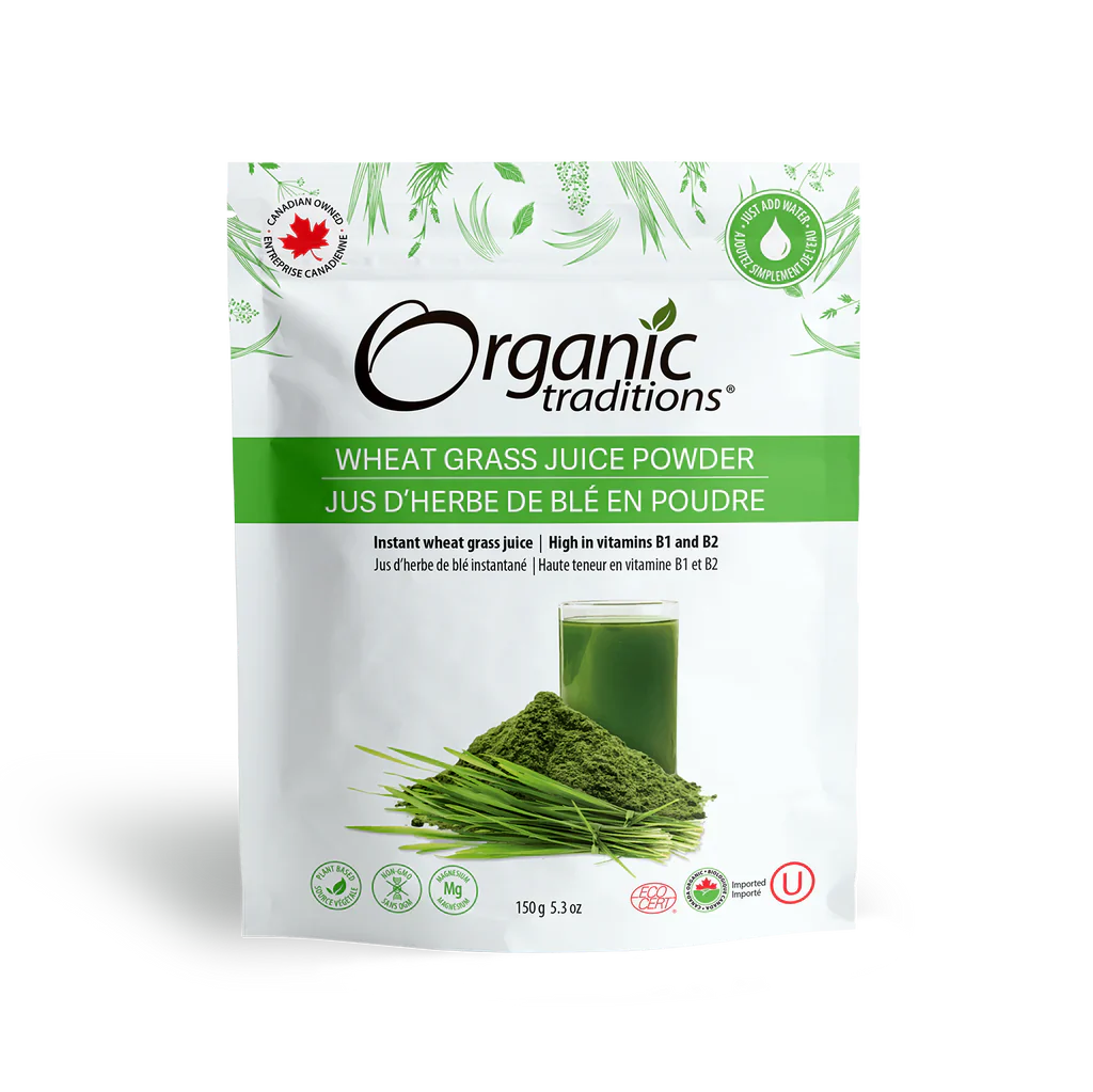 Organic Traditions Organic Wheat Grass Juice Powder 150 Grams