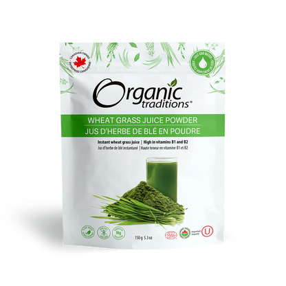 Organic Traditions Organic Wheat Grass Juice Powder 150 Grams