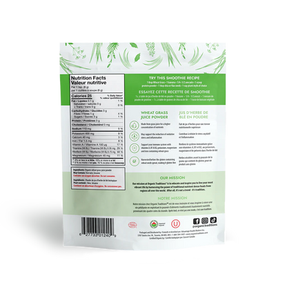 Organic Traditions Organic Wheat Grass Juice Powder 150 Grams