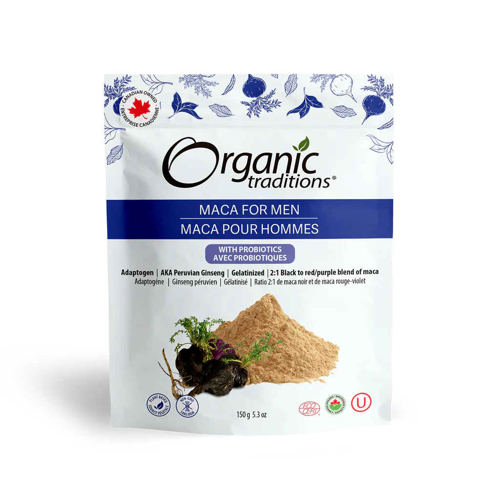 Organic Traditions Organic Maca for Men with Probiotics 150 Grams