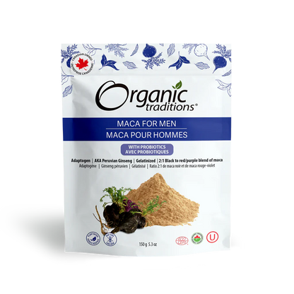 Organic Traditions Organic Maca for Men with Probiotics 150 Grams