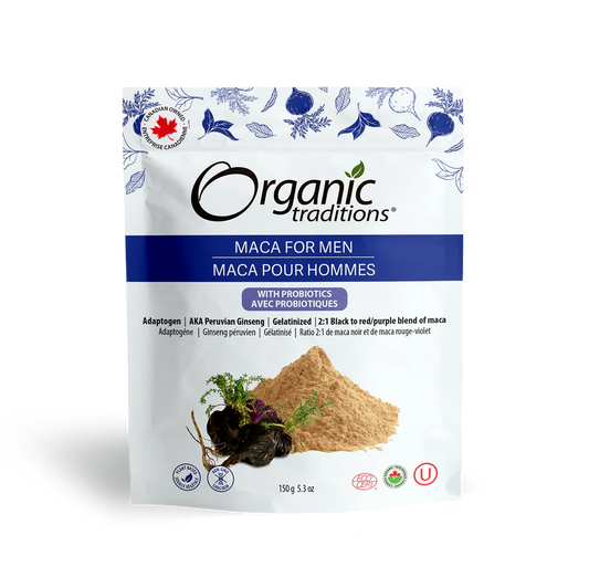 Organic Traditions Organic Maca for Men with Probiotics 150 Grams