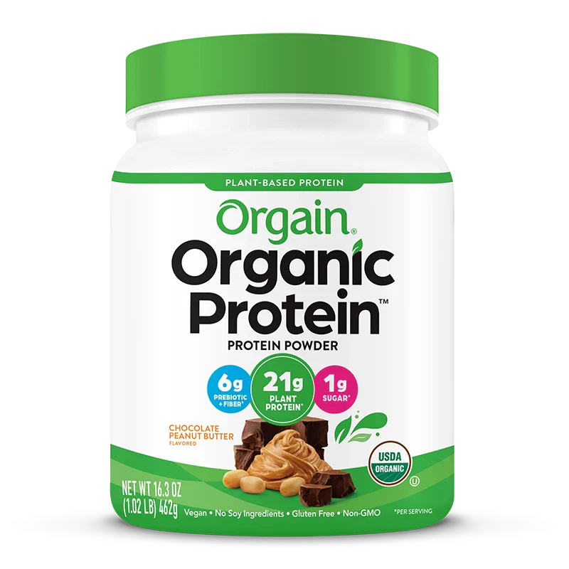 Orgain Organic Plant Based Protein Powder Chocolate Peanut Butter 462 Grams