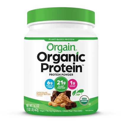 Orgain Organic Plant Based Protein Powder Chocolate Peanut Butter 462 Grams