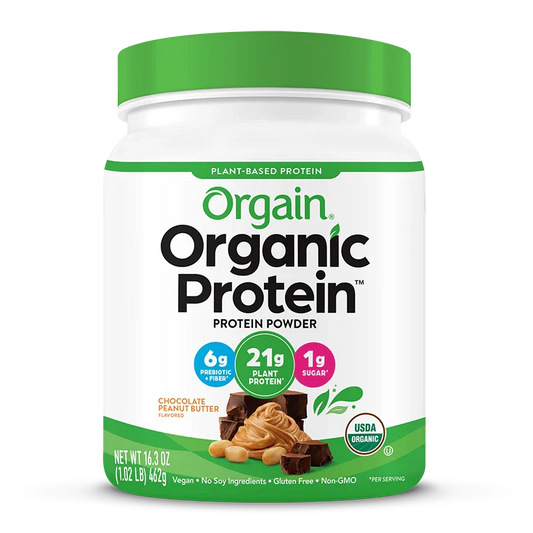 Orgain Organic Plant Based Protein Powder Chocolate Peanut Butter 462 Grams