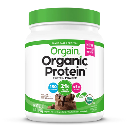 Orgain Organic Plant Based Protein Powder Creamy Chocolate Fudge 462 Grams