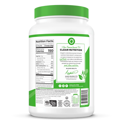 Orgain Organic Plant Based Protein Powder Creamy Chocolate Fudge 462 Grams