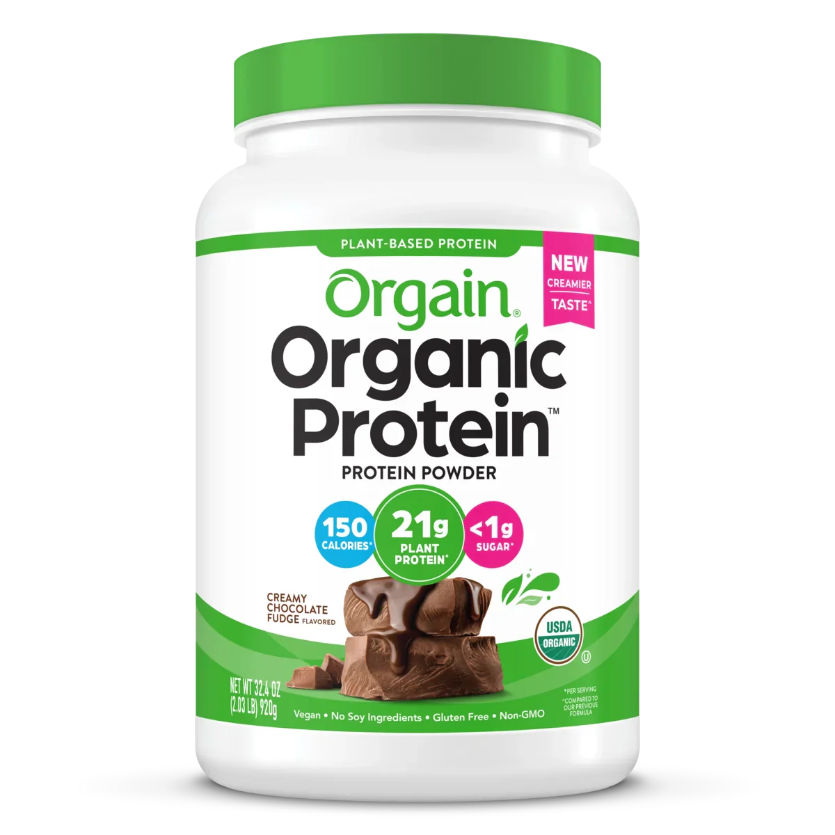 Orgain Organic Plant Based Protein Powder Creamy Chocolate Fudge 920 Grams