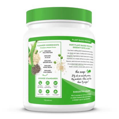 Orgain Organic Plant Based Protein Powder Vanilla Bean 462 Grams