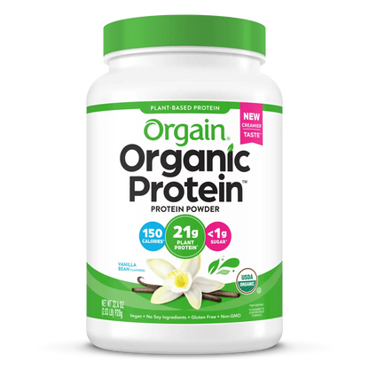 Orgain Organic Plant Based Protein Powder Vanilla Bean 920 Grams