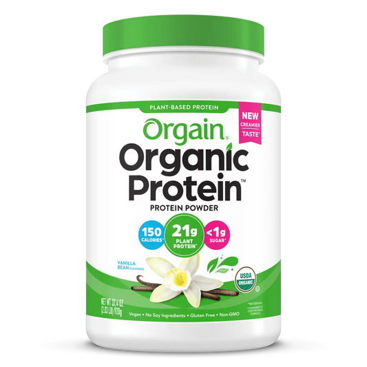 Orgain Organic Plant Based Protein Powder Vanilla Bean 920 Grams