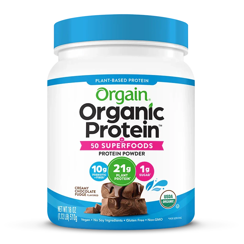 Orgain Organic Protein & Superfoods Plant Based Protein Powder Creamy Chocolate Fudge 510 Grams