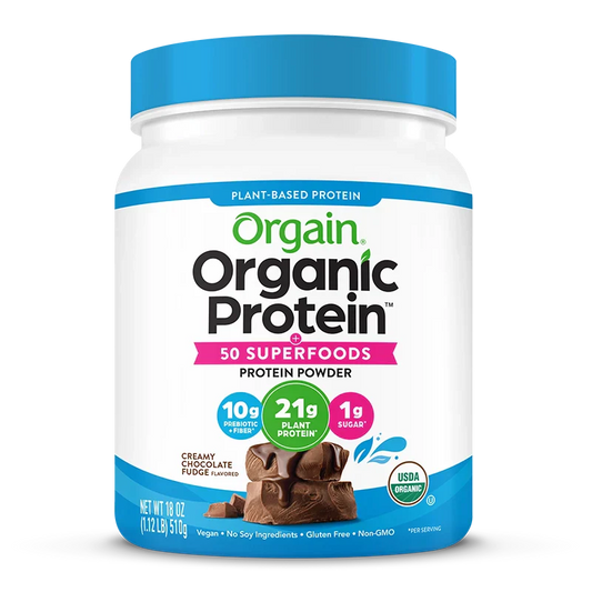 Orgain Organic Protein & Superfoods Plant Based Protein Powder Creamy Chocolate Fudge 510 Grams