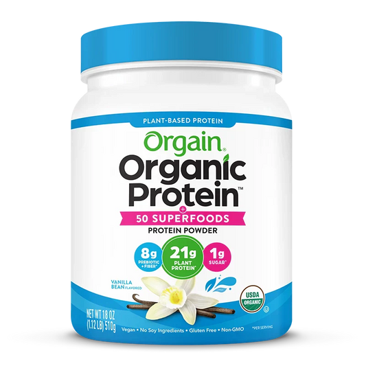Orgain Organic Protein & Superfoods Plant Based Protein Powder Vanilla Bean 510 Grams