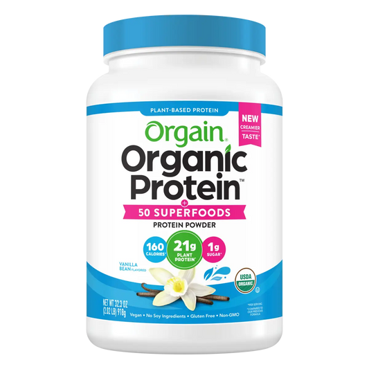 Orgain Organic Protein & Superfoods Plant Based Protein Powder Vanilla Bean 918 Grams