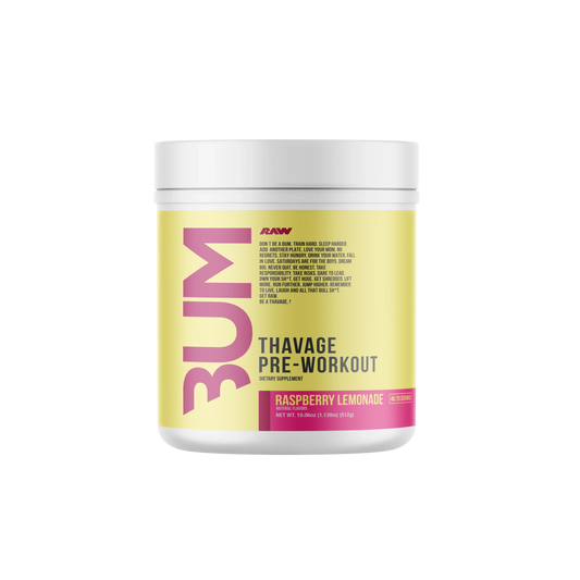 RAW Thavage Pre-Workout Raspberry Lemondae 40/20 Servings