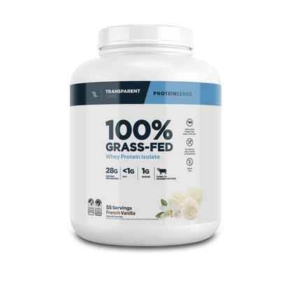 Transparent Labs 100% Grass-Fed Whey Protein Isolate 55 Servings French Vanilla